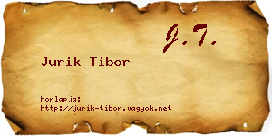Jurik Tibor névjegykártya