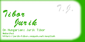 tibor jurik business card